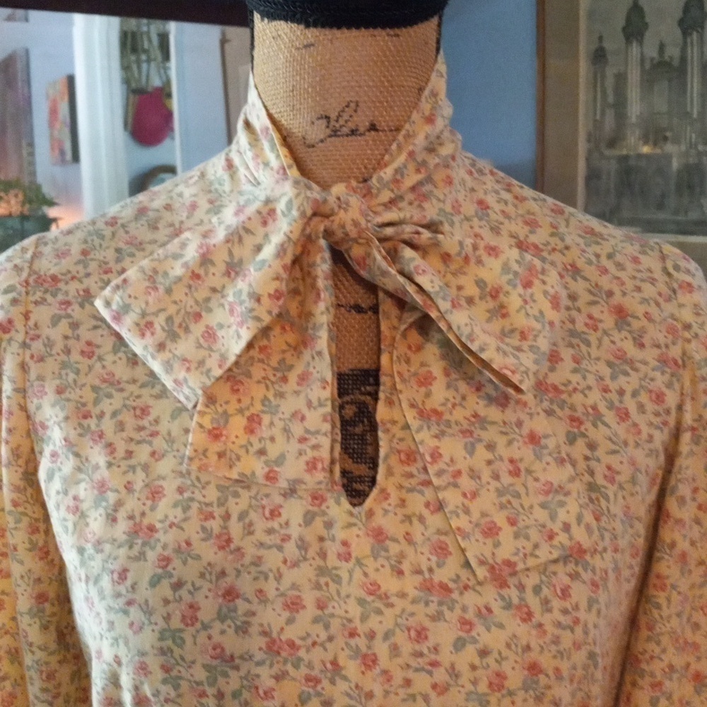 Vintage 70s Carla Gay Prairie Dress Floral Cottagecore Gunne Sax Style Midi - Picture 3 of 16